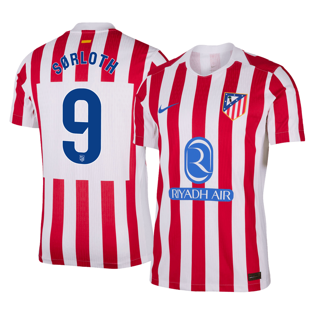 Atletico Madrid 2025/26 Koti Pelipaita (Player Version) Miesten SØRLOTH #9