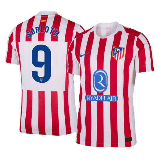 Atletico Madrid 2025/26 Koti Pelipaita (Player Version) Miesten SØRLOTH #9