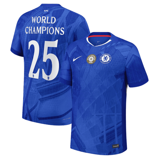 Chelsea 2025/26 Koti Pelipaita (Player Version) Miesten WORLD CHAMPIONS #25