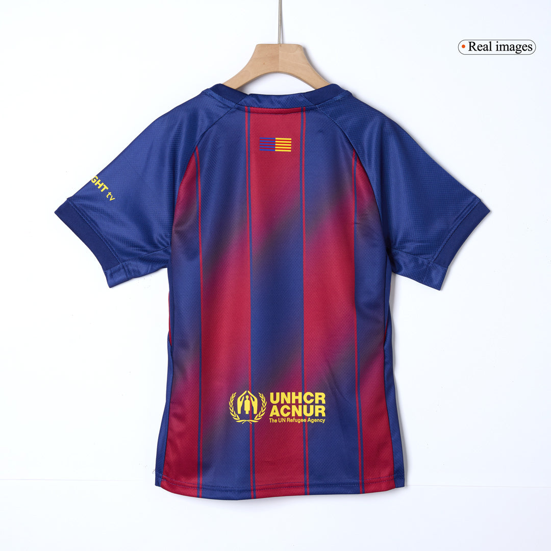 Barcelona 2025/26 Koti Lasten täydellinen peliasu