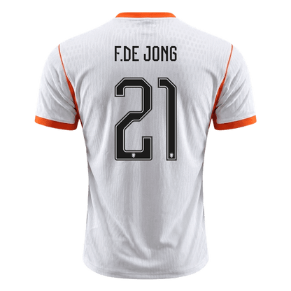 Netherlands World Cup 2026 Vieras Pelipaita (Player Version) Miesten F.DE JONG #21