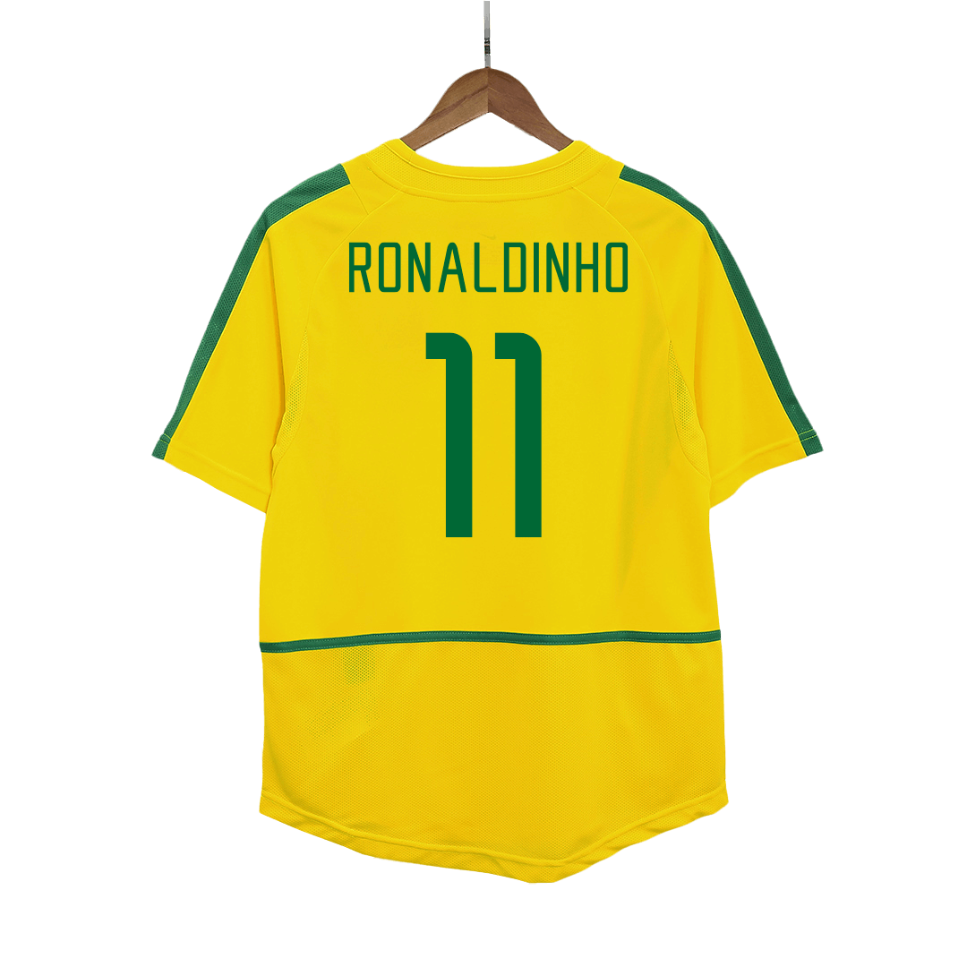Brazil 2002/03 Koti Retro-pelipaita Miesten RONALDINHO #11