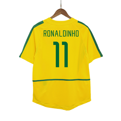 Brazil 2002/03 Koti Retro-pelipaita Miesten RONALDINHO #11