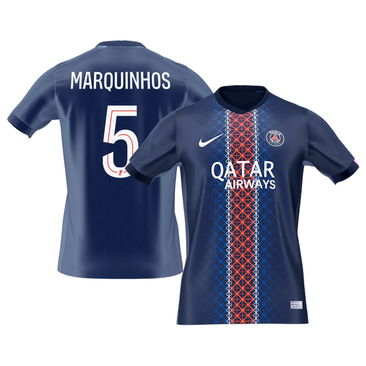 PSG 2025/26 Koti Pelipaita Miesten MARQUINHOS #5 [PREMIUM]