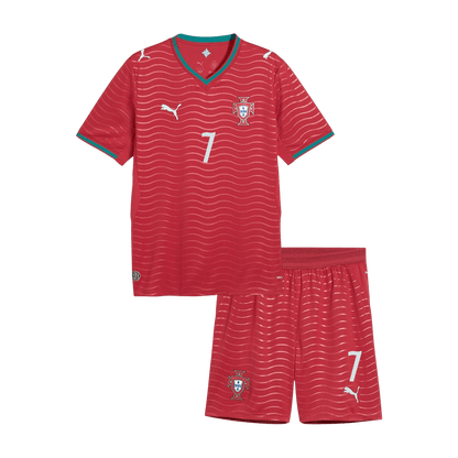Portugal World Cup 2026 Koti Pelipaitasetti Lasten RONALDO #7 [PREMIUM]