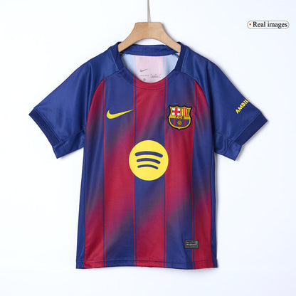 Barcelona 2025/26 Koti Lasten täydellinen peliasu