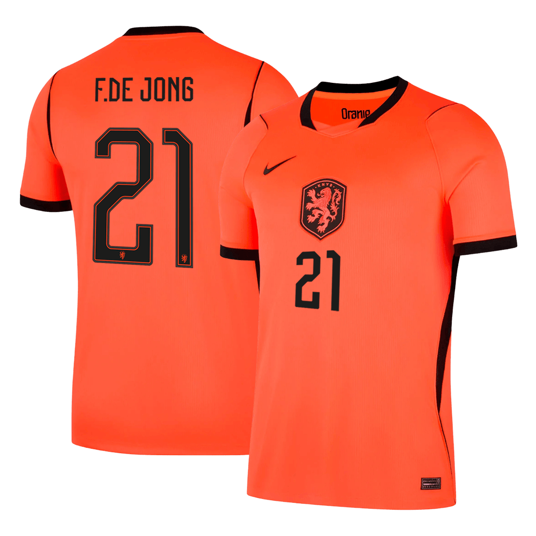 Netherlands World Cup 2026 Koti Pelipaita Miesten F.DE JONG #21