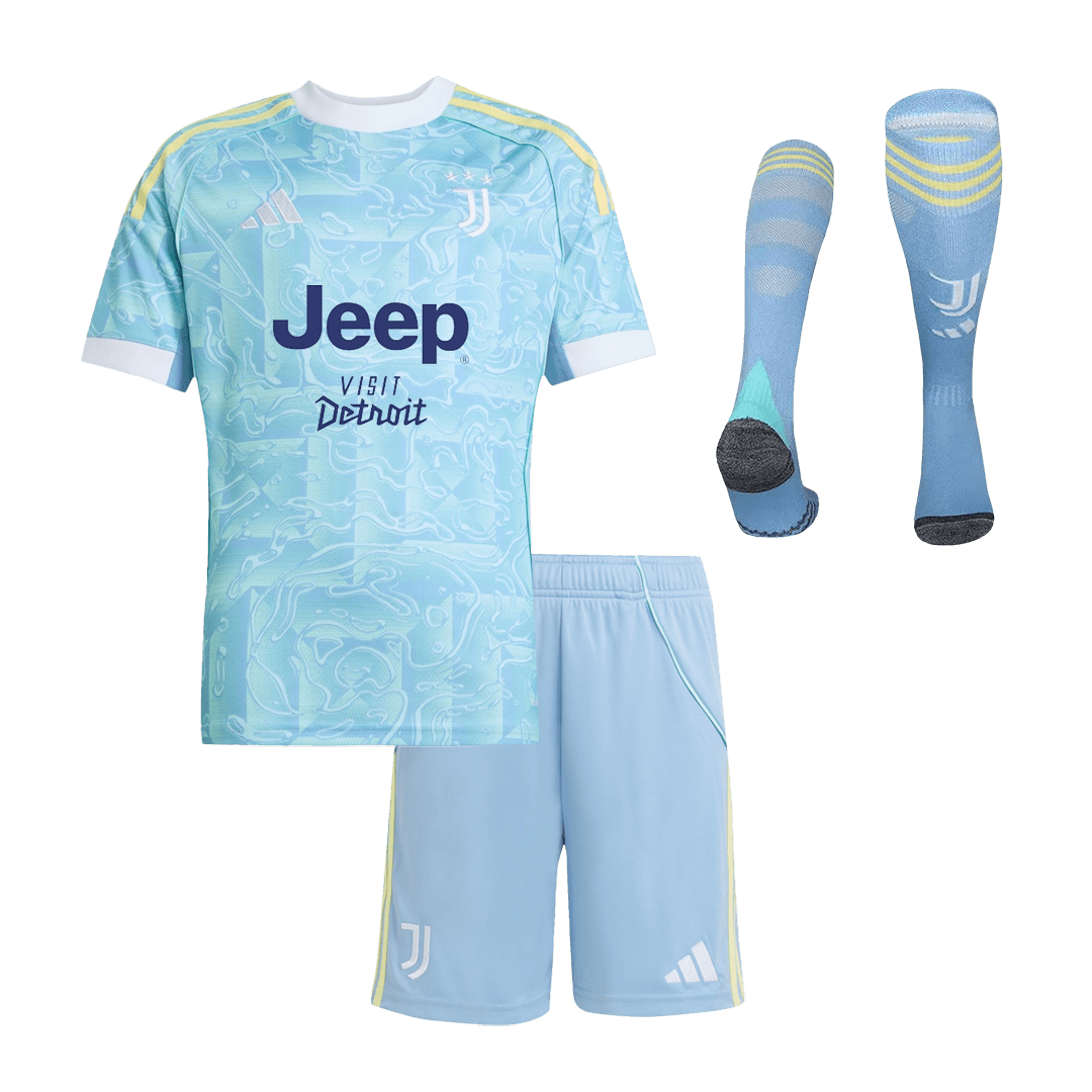Juventus 2025/26 Vieras Lasten täydellinen peliasu