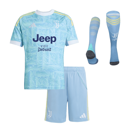 Juventus 2025/26 Vieras Lasten täydellinen peliasu