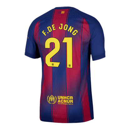 Barcelona 2025/26 Koti Pelipaita (Player Version) Miesten F.DE JONG #21