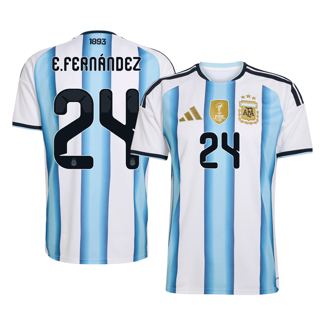 Argentina World Cup 2026 Koti Pelipaita Miesten E. FERNANDEZ #24 [PREMIUM]