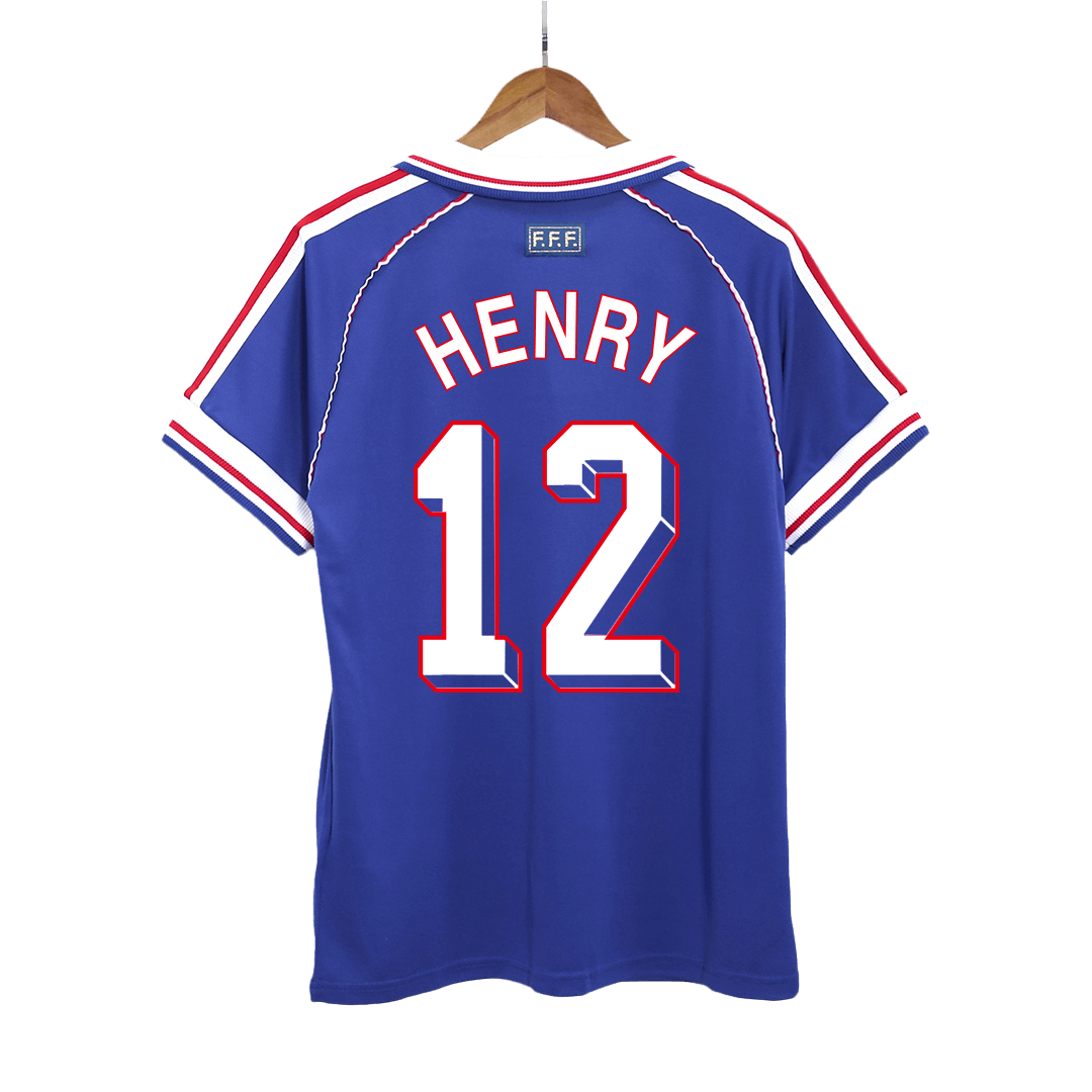 France World Cup 1998 Koti Retro-pelipaita Miesten HENRY #12
